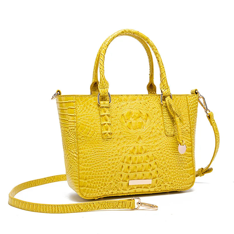 Luxury Designer Crocodile Texture Handbags Party Tote