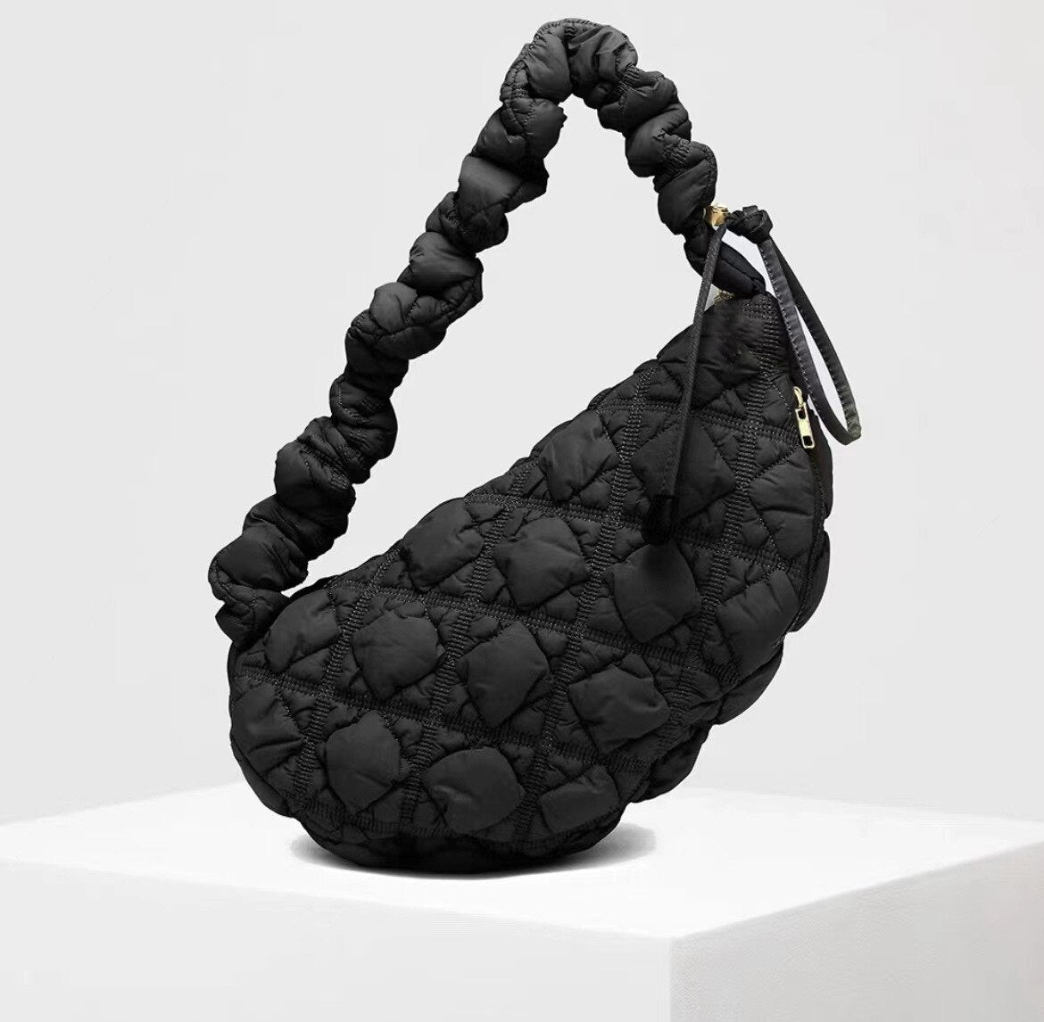 Pleated Cloud Quilted Padded Crossbody Bag