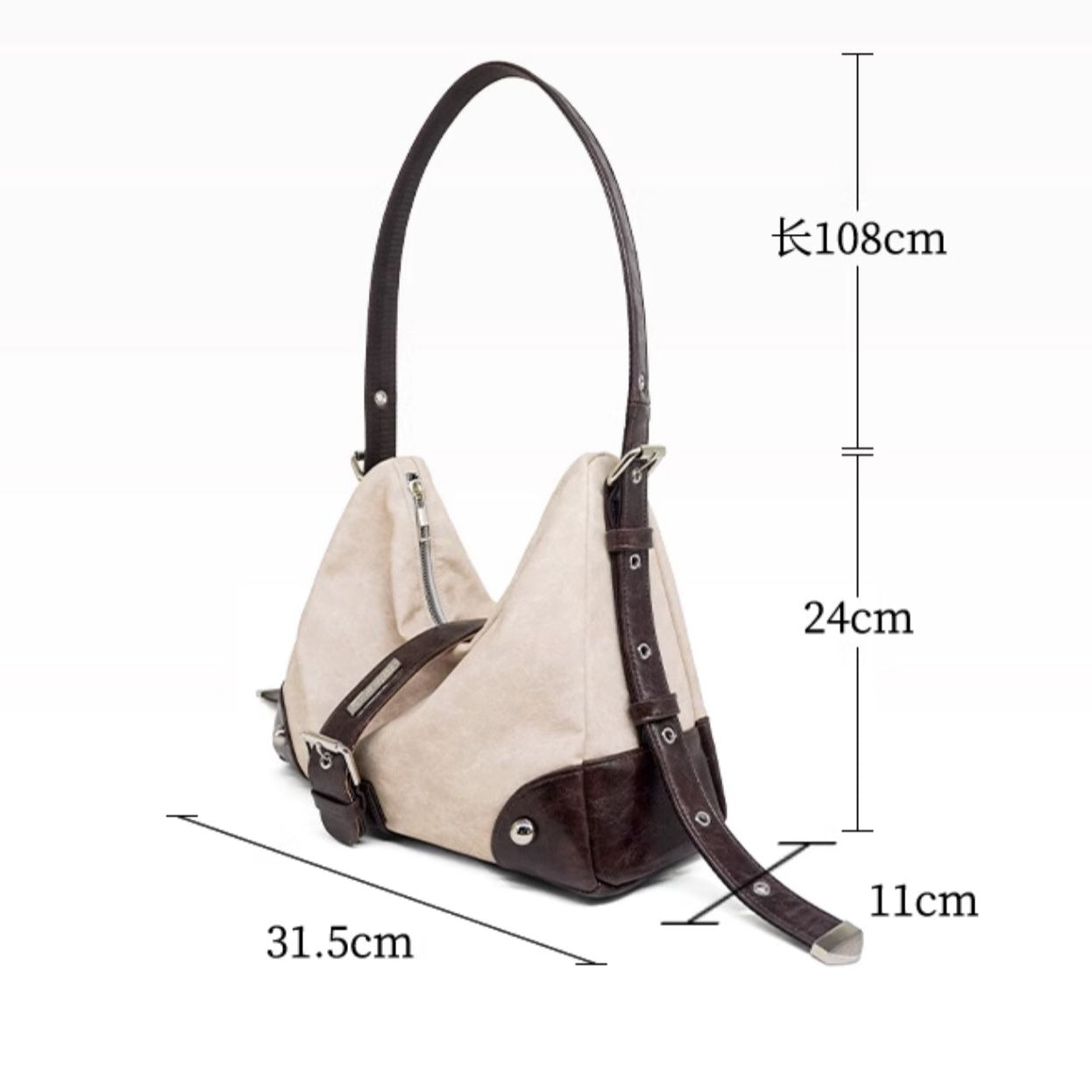 Designer Vintage Large Soft Hobo Handbag