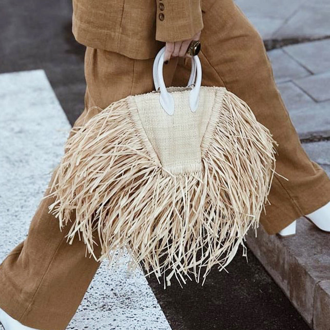 Tassel Straw Woven Handbag New Travel Bag 2023