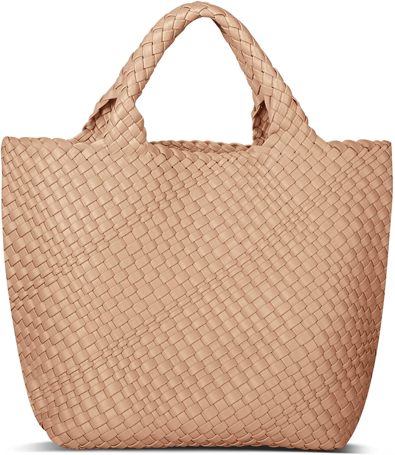 Vegan Leather Woven Tote Bag with Wallet Australia