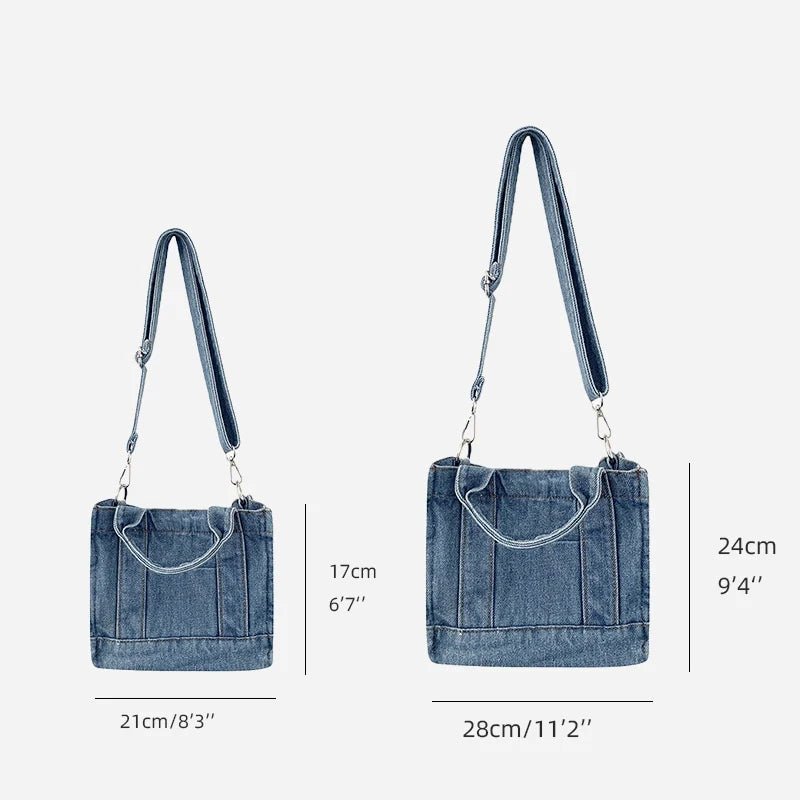 Denim Jeans Purse Cool Girl Hardware in Drop Ship Denim Mini Bags 2023