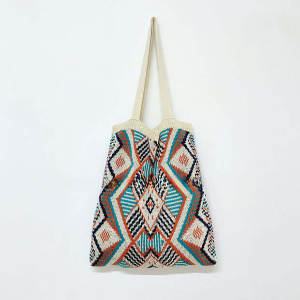 Pattern Crochet Bag Off White "Back Yard"