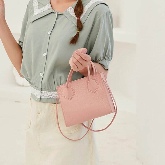 Fashion Crocodile Patter Mini Messenger Crossbody Handbags