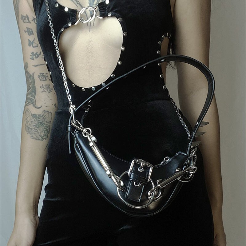 Punk Rivets Gothic Rock Metal Mini Handbags