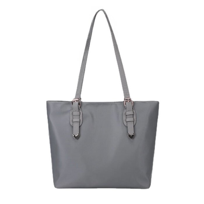 Grey Canvas Shoulder Solid Work Tote Women