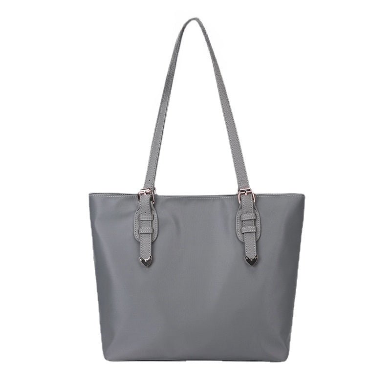 Grey Canvas Shoulder Solid Work Tote Women