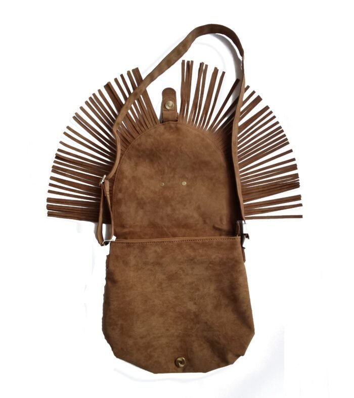 Western Vintage Suede Fringe Crossbody Purse Bag for Women