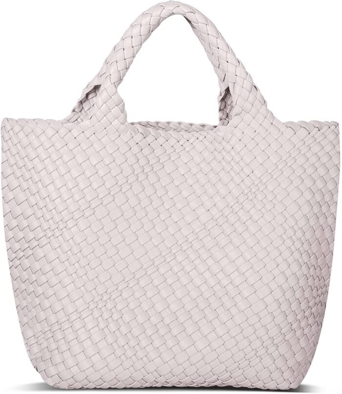 Vegan Leather Woven Tote Bag with Wallet Australia