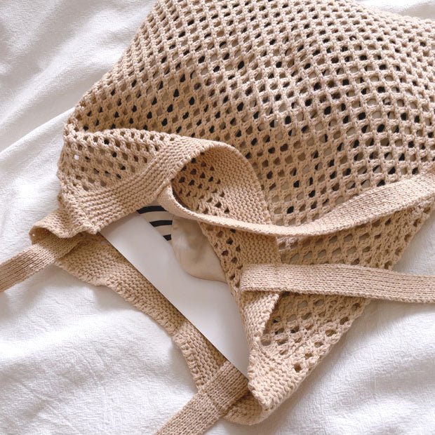 Mesh Fruit Market Tote in Apricot