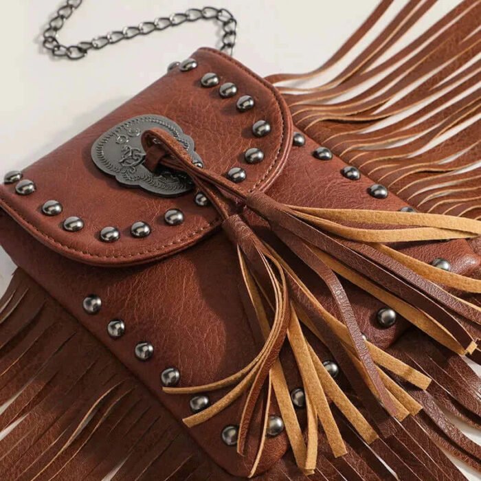 Bohemian Skull Rivet Chain Fringe Vintage Girl Punk Bags