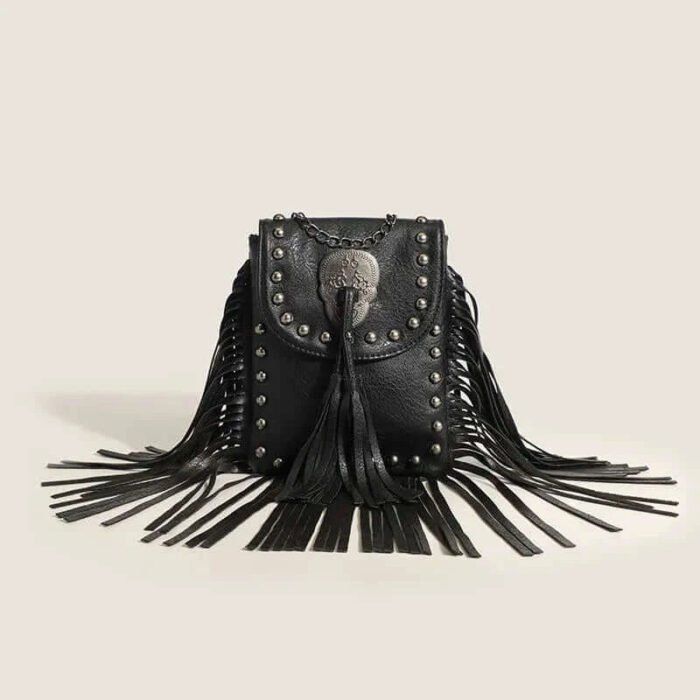 Bohemian Skull Rivet Chain Fringe Vintage Girl Punk Bags