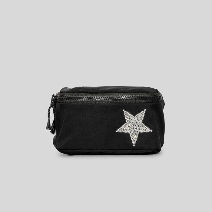 Black Stars Pattern Designer Bags Waist Pack Small Lunch Box Purse