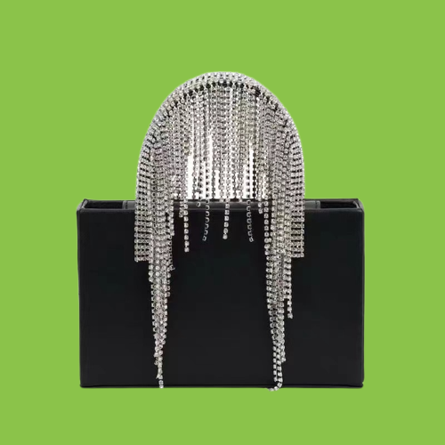 Women Diamond Square Box Handbag