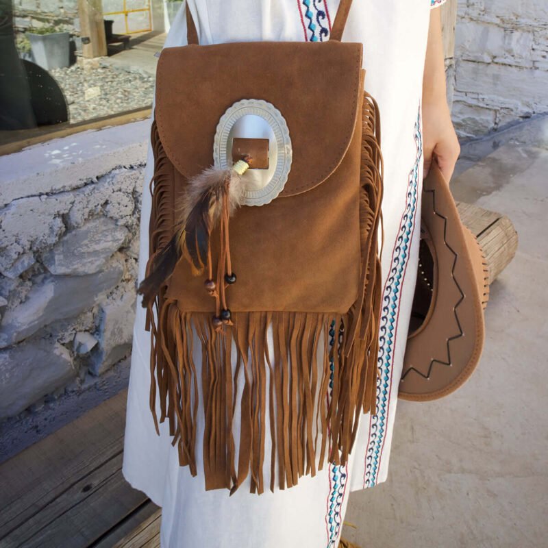 Bohemian Fringe Wandering Seaside Ethnic Purse Bag