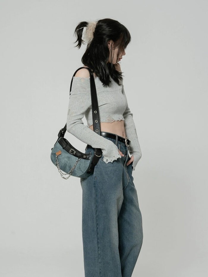 Sweet and Cool Girl Jeans Bag City Roaming