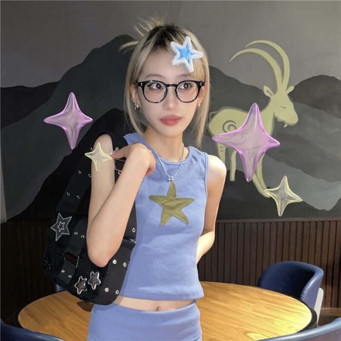 2023 Gothic Design Sweet Cool Star Motorcycle Underarm Bag