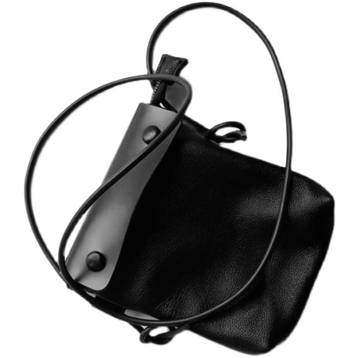 Mini Leather Portable Crossbody Phone Bag Black