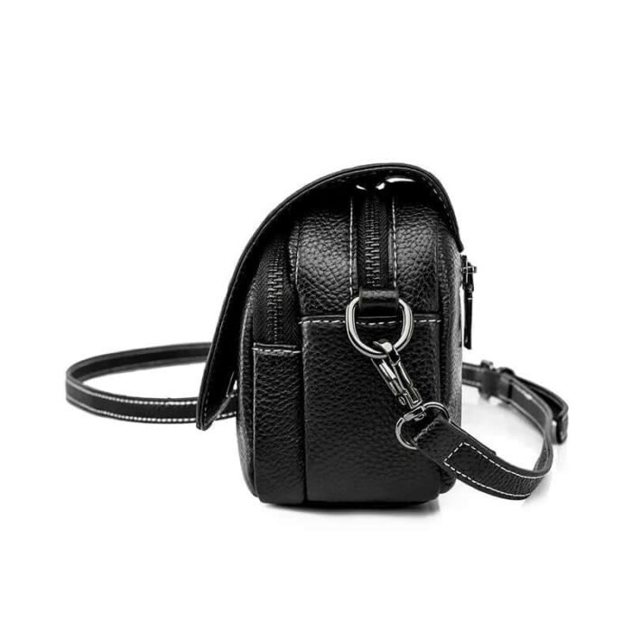 Black 100% Croc Mini Crossbody Leather Purses