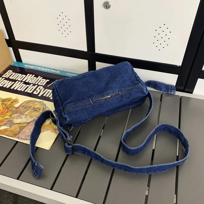 New Fashion Denim Travel Purse Small Crossbody Student Messenger Bag