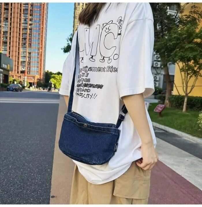 Korean Mini Simple Denim Cross Body Purse Bag