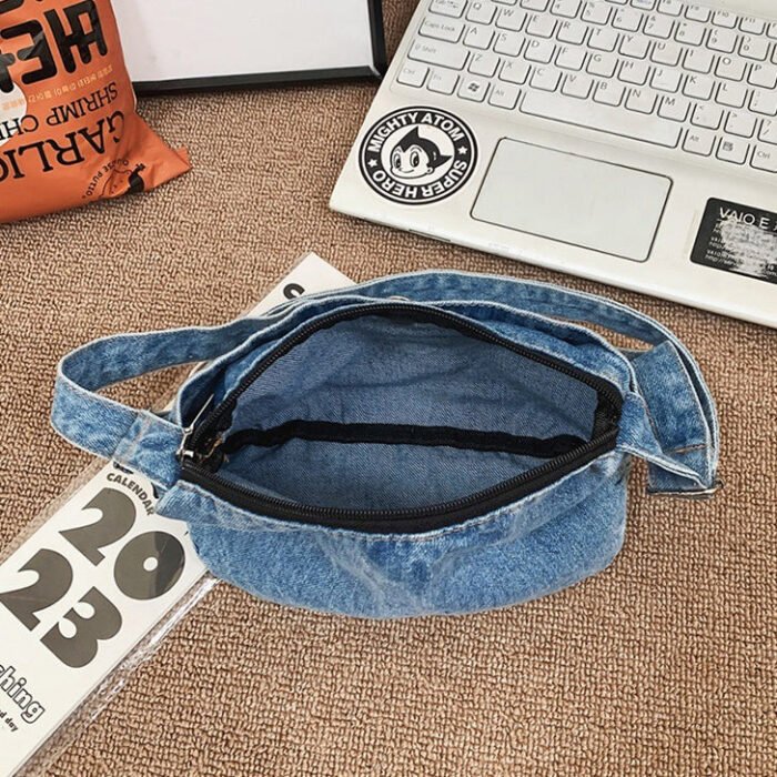 Korean Mini Simple Denim Cross Body Purse Bag