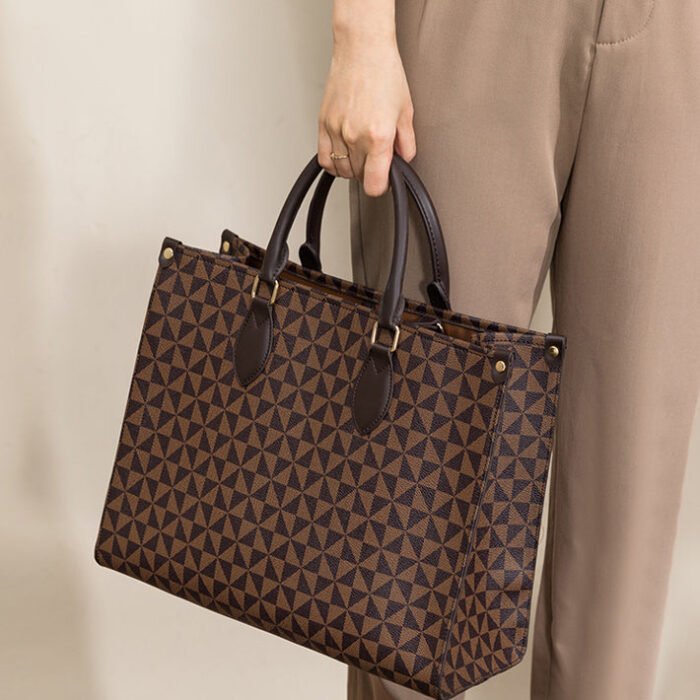 Leather Squared Woke Tote Luxury Designer