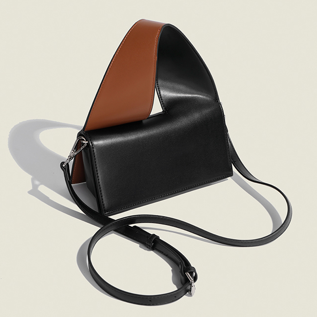 Wide Hand Strap Crossbody Black Purse Bags