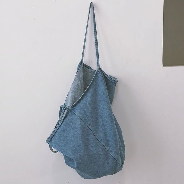 Shopping Denim Portable Bag Blue Women Purse