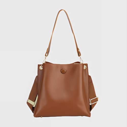 The Brown Cute Cross Body Hobo Bucket Bag with Inner Wallet