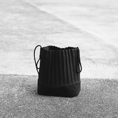 Rope Capacity Bucket Pleated Bags for Travel